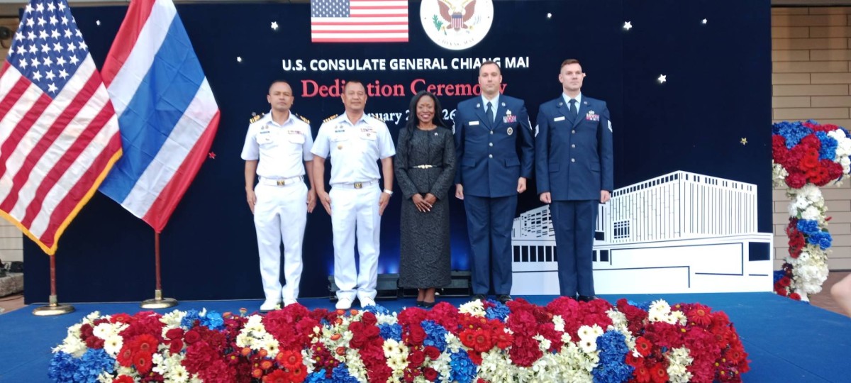 You are currently viewing น.อ.พัลลภ พยัคเลิศ หัวหน้าสถานีวัดความสั่นสะเทือนจังหวัดเชียงใหม่ กรมอุทกศาสตร์ กองทัพเรือ ร่วมงานเนื่องในโอกาสพิธีเปิดที่ทำการกงสุลใหญ่สหรัฐอเมริกาประจำจังหวัดเชียงใหม่ แห่งใหม่ ณ สถานกงสุลสหรัฐอเมริกา อ.เมือง จว.เชียงใหม่ ในวันศุกร์ที่ ๒๓ มกราคม ๒๕๖๙